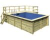 Karibu Aufstellpool Holzpool Set Grösse 2 rechteckig 582x483x124 cm inkl.