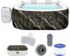 Lay-Z-Spa Hollywood Aufblasbarer Whirlpool Bestway schwarz 180 x 180 cm für 6 Personen