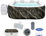 Lay-Z-Spa Hollywood Aufblasbarer Whirlpool Bestway schwarz 180 x 180 cm für 6 Personen