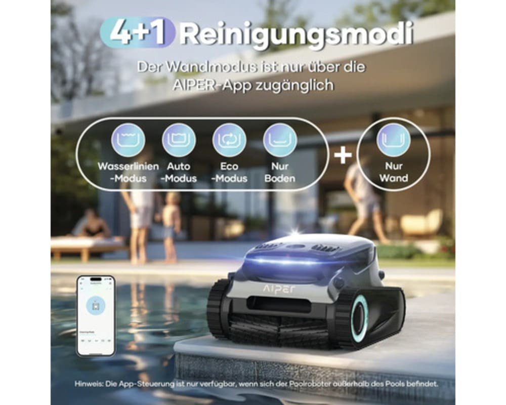 Poolroboter Aiper Scuba S1 Pro 2025 für Pools bis zu 200 m² – Bild 4