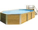 Weka Aufstellpool Holzpool Set 594 rechteckig 714x376x116 cm inkl.