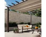 Aluminium Pergola Pavillon Florenz 11x16 inkl. verstellbarem Sonnensegel 350 x 505 cm Cocoa dunkelbraun – Bild 5