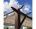 Aluminium Pergola Pavillon Florenz 11x16 inkl. verstellbarem Sonnensegel 350 x 505 cm Cocoa dunkelbraun – Bild 4