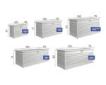 Auflagenbox Biohort FreizeitBox 160 High 830 l inkl. Gasdruckfedern 159 x 79 x 83 cm dunkelgrau-metallic – Bild 2
