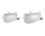 Auflagenbox Biohort LoungeBox 200 1049 l inkl. Gasdruckfedern 200 x 84 x 88,5 cm dunkelgrau-metallic – Bild 2