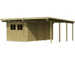 Doppelcarport Karibu Eco 3 mit integriertem Abstellraum 11 m² 527 x 576 cm kesseldruckimprägniert – Bild 6