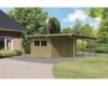 Doppelcarport Karibu Eco 3 mit integriertem Abstellraum 11 m² 527 x 576 cm kesseldruckimprägniert