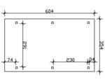 Einzelcarport SKAN HOLZ Emsland 354x604 cm mit Aluminium-Dach natur – Bild 2