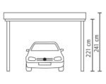 Einzelcarport SKAN HOLZ Friesland 397x555 cm mit Aluminium-Dach tauchimprägniert – Bild 5