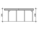 Einzelcarport SKAN HOLZ Friesland 397x555 cm mit Aluminium-Dach tauchimprägniert – Bild 2