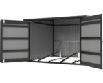 Fahrradgarage 4 Gerätehaken floraworld Premium Metall inkl. Führungsschienen, Geräteleiste, 217 x 229 x 166 cm schwarz – Bild 4