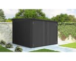 Fahrradgarage 4 Gerätehaken floraworld Premium Metall inkl. Führungsschienen, Geräteleiste, 217 x 229 x 166 cm schwarz
