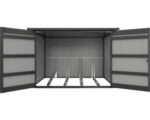 Fahrradgarage 4 Gerätehaken floraworld Premium Metall inkl. Führungsschienen, Geräteleiste, 217 x 229 x 166 cm schwarz – Bild 3