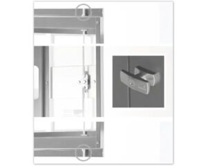 Biohort Geräteschrank Gr 230 227 x 83 cm, silber-metallic – Bild 3