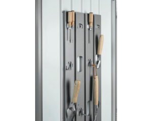 Geräteschrank Biohort Gr 90 mit Regalböden und Gerätehalter, 93 x 83 x 182,5 cm dunkelgrau-metallic – Bild 6