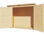Gartenschrank Fahrradgarage Mülltonnenbox Bertilo Multi Box 3 Holz 200 x 82 x 163 cm natur