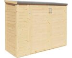 Gartenschrank Fahrradgarage Mülltonnenbox Bertilo Multi Box 3 Holz 200 x 82 x 163 cm natur – Bild 11
