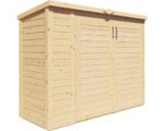 Gartenschrank Fahrradgarage Mülltonnenbox Bertilo Multi Box 3 Holz 200 x 82 x 163 cm natur – Bild 10