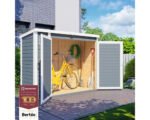 Gartenschrank Fahrradgarage Mülltonnenbox Bertilo Multi Box 3 Holz 200 x 82 x 163 cm hellgrau – Bild 7