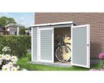 Gartenschrank Fahrradgarage Mülltonnenbox Bertilo Multi Box 3 Holz 200 x 82 x 163 cm hellgrau – Bild 8