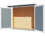 Gartenschrank Fahrradgarage Mülltonnenbox Bertilo Multi Box 3 Holz 200 x 82 x 163 cm hellgrau