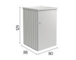 Mülltonnenbox Biohort Alex Variante 3 Metall 80 x 88 x 129 cm dunkelgrau – Bild 2