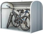 Mülltonnenbox Fahrradgarage Biohort StoreMax 190 Metall 190 x 97 x 136 cm silber-metallic – Bild 3
