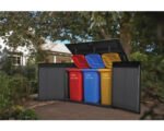 Fahrradgarage Mülltonnenbox Keter Cortina Mega Evotech Kunststoff 3 x 240 l inkl. – Bild 5