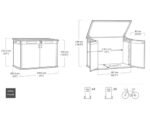 Fahrradgarage Mülltonnenbox Keter Signature Ashwood Mega 2020 L – Bild 2