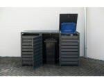 Mülltonnenbox WESTMANN Kubus 3 Metall 200 x 80 x 116 cm anthrazit – Bild 7