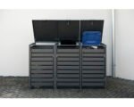 Mülltonnenbox WESTMANN Kubus 3 Metall 200 x 80 x 116 cm anthrazit – Bild 6