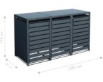 Mülltonnenbox WESTMANN Kubus 3 Metall 200 x 80 x 116 cm anthrazit – Bild 2