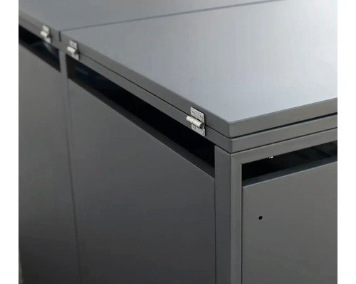 Mülltonnenbox WESTMANN Kubus 5 Metall 332 x 80 x 116 cm anthrazit – Bild 2