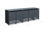 Mülltonnenbox WESTMANN Kubus 5 Metall 332 x 80 x 116 cm anthrazit – Bild 8