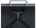 Mülltonnenbox WESTMANN Lacina 4 Metall inkl. Gasdruckfedern 264 x 80 x 116 cm anthrazit-Holzoptik – Bild 6