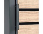 Mülltonnenbox WESTMANN Lacina 4 Metall inkl. Gasdruckfedern 264 x 80 x 116 cm anthrazit-Holzoptik – Bild 3