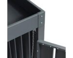 Mülltonnenbox WESTMANN Planta 5 Metall mit Pflanzdach 332 x 84 x 124,5 cm grau-Holzoptik – Bild 8