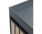 Mülltonnenbox WESTMANN Planta 5 Metall mit Pflanzdach 332 x 84 x 124,5 cm grau-Holzoptik – Bild 6