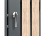 Mülltonnenbox WESTMANN Planta 5 Metall mit Pflanzdach 332 x 84 x 124,5 cm grau-Holzoptik – Bild 3