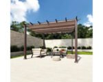 Aluminium Pergola, Pavillon Paragon Outdoor Florida 11x11 mit verstellbarem Sonnensegel 320 x 320 – Bild 9