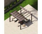 Aluminium Pergola, Pavillon Paragon Outdoor Florida 11x11 mit verstellbarem Sonnensegel 320 x 320 – Bild 8