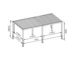 Pergola Mirador 3x6 Lamellendach 11 x 11 cm Pfosten 600 x 300 cm anthrazit  ähnlich RAL7015 – Bild 3