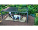 Pergola Mirador 3x6 Lamellendach 11 x 11 cm Pfosten 600 x 300 cm anthrazit  ähnlich RAL7015 – Bild 8