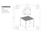 Pergola Mirador Basic 88 Pfostenstärke 8,8 x 8,8 cm 300 x 300 x 240 cm anthrazit ähnlich RAL7015 – Bild 3