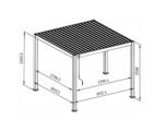 Pergola Mirador Deluxe 111 3x3 300 x 300 cm grau – Bild 2