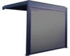 Pergola mit Lamellendach 3x3 Gestell RAL 7015 schiefergrau inkl. vertikaler Beschattung Wandbefestigung