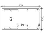 SKAN HOLZ Einzelcarport Friesland mit 2 Einfahrtsbögen und Pfostenankern 314x555 cm imprägniert – Bild 7