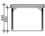 SKAN HOLZ Einzelcarport Friesland mit 2 Einfahrtsbögen und Pfostenankern 314x555 cm imprägniert – Bild 5