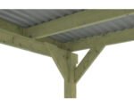 SKAN HOLZ Einzelcarport Friesland mit 2 Einfahrtsbögen und Pfostenankern 314x555 cm imprägniert – Bild 4