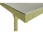 SKAN HOLZ Einzelcarport Friesland mit 2 Einfahrtsbögen und Pfostenankern 314x555 cm imprägniert – Bild 3